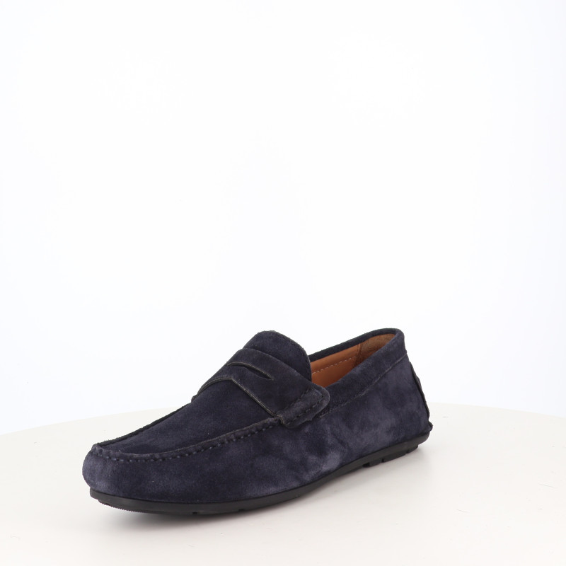 Mocassins Navy en cuir