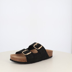 Mules I’m Free Bout Fermé en Daim Marron
