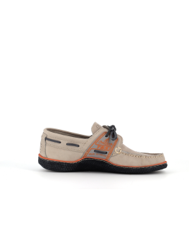 mocassin en cuir beige