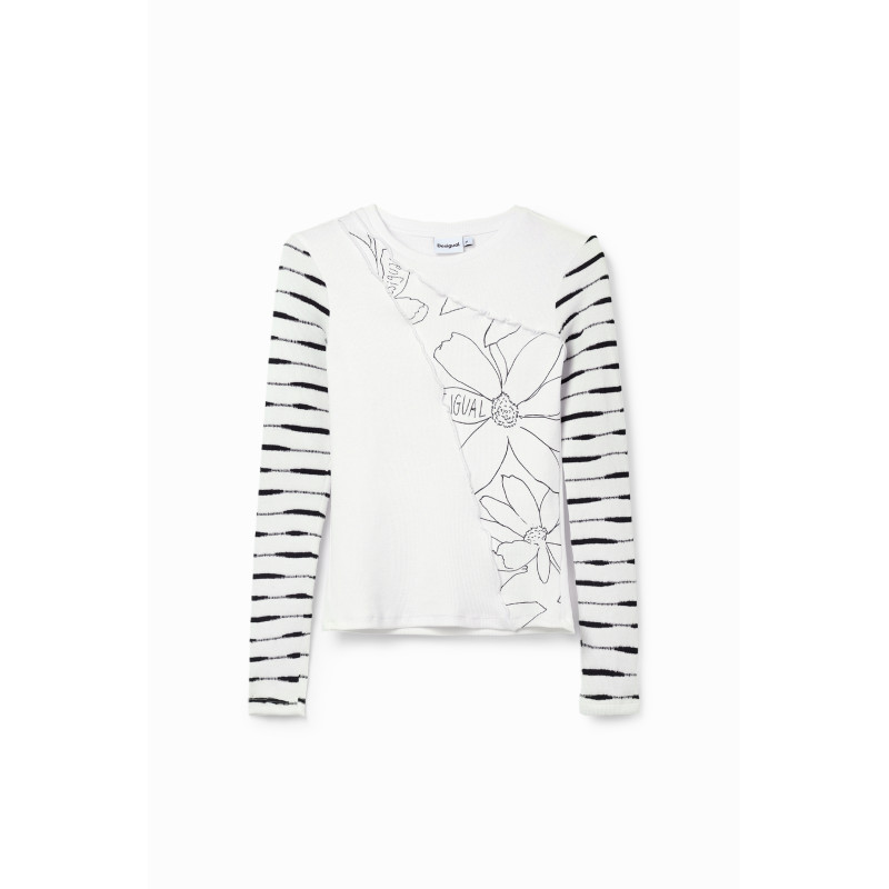 T-shirt avec manches longues rayées Desigual