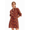 Robe rouge avec motis floraux Desigual