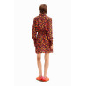 Robe rouge avec motis floraux Desigual