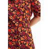 Robe rouge avec motis floraux Desigual