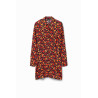 Robe rouge avec motis floraux Desigual