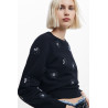 Pull noir en coton Desigual