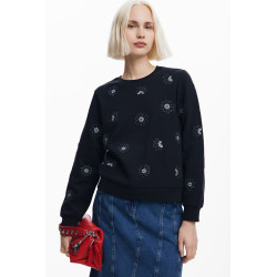Pull noir en coton Desigual
