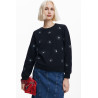 Pull noir en coton Desigual