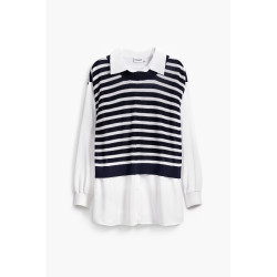 Chemise effet pull sans manche