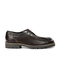Derbys Fluchos Marron Foncé en Cuir