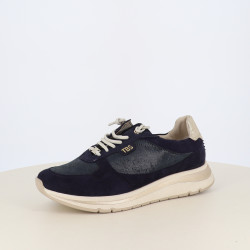 Tennis Femme Textile Marine et Or BLOLACE