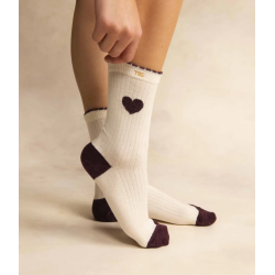 Chaussette Femme Textile Craie et Coeur LOVYSOC