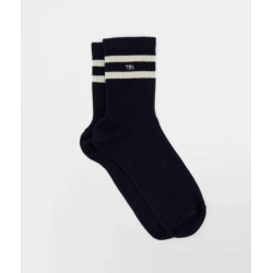 Chaussette Homme Textile Marine et Craie LOUISOC