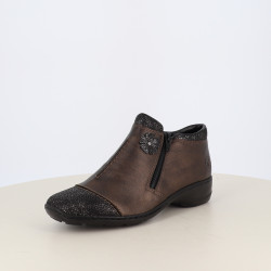 Boots Rieker marron à zip