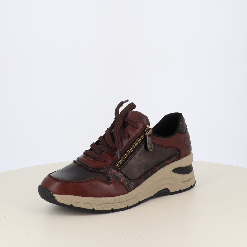 Basket Basse Rieker Marron en Cuir