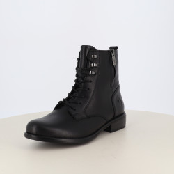 Bottine noire à lacets