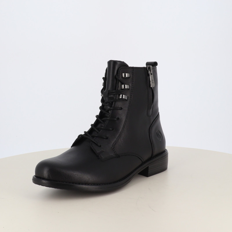 Bottine noire à lacets