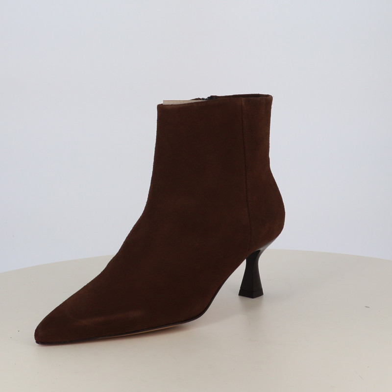 Bottines We Do Marron en Cuir Veau Velours