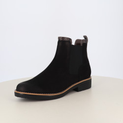 Bottines Fugitives en Nubuck Noir
