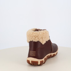 Boots Doublée Feutrine Cuir Marron JANISSA