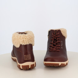 Boots Doublée Feutrine Cuir Marron JANISSA
