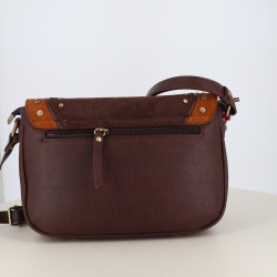 Sac Fushia marron clouté