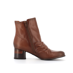 Bottine marron en cuir