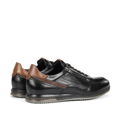 Basket Basse Fluchos en Cuir Noir