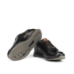 Basket Basse Fluchos en Cuir Noir