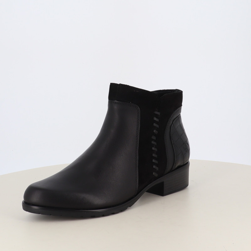 Bottines Remonte Noires en Cuir