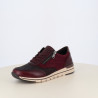 Baskets Remonte Bordeaux en Cuir Velours