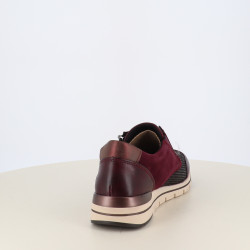 Baskets Remonte Bordeaux en Cuir Velours