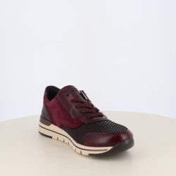 Baskets Remonte Bordeaux en Cuir Velours