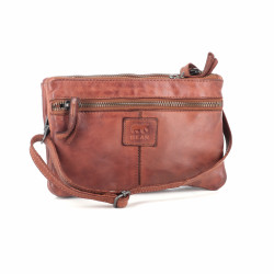 Petit sac bandoulière marron cognac