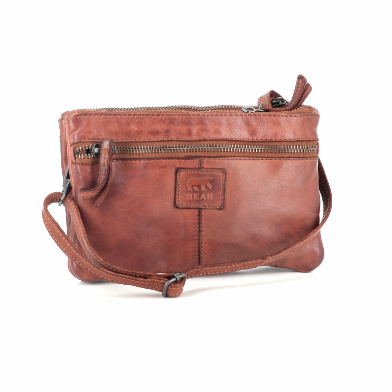 Petit sac bandoulière marron cognac