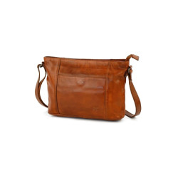 Sac bandoulière Zoe marron cognac