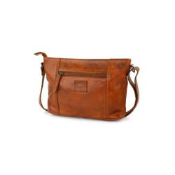 Sac bandoulière Zoe marron cognac