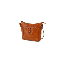 Sac en cuir marron cognac
