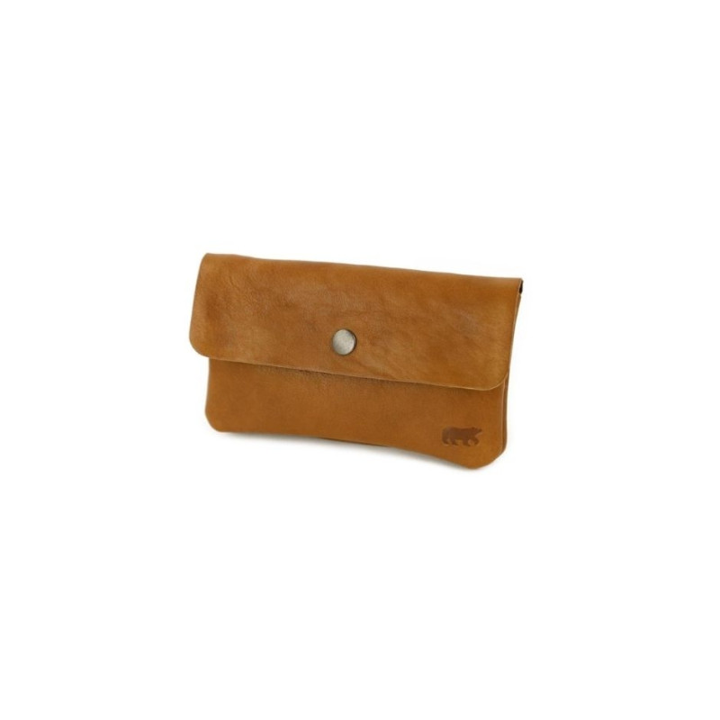 Portefeuille cuir marron cognac