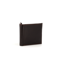 portefeuille en cuir marron