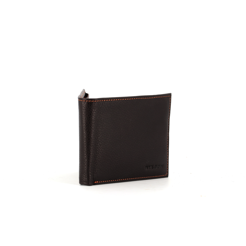portefeuille en cuir marron