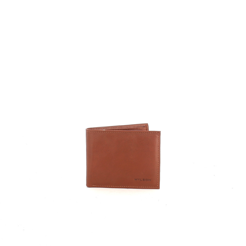Portefeuille en cuir marron Wylson