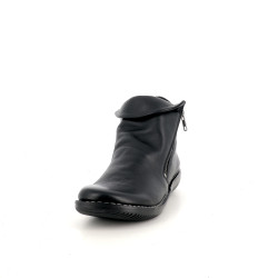 Boots noirs en cuir