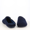 Chaussons mules homme en textile bouclette
