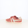 Baskets femme en cuir nubuck rose