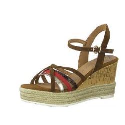 compensé marron en cuir