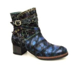 Bottines Laura Vita noires et bleues