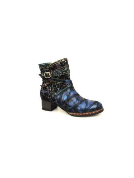 Bottines Laura Vita noires et bleues