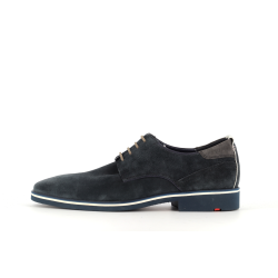 richelieu homme en cuir bleu marine