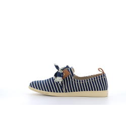 basket en toile bleu