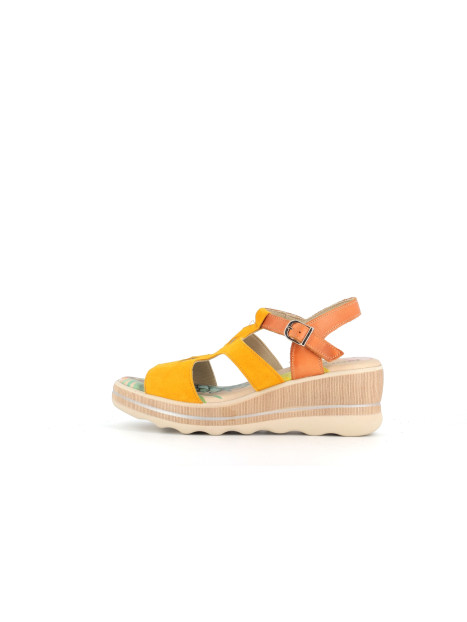 compensé en cuir jaune